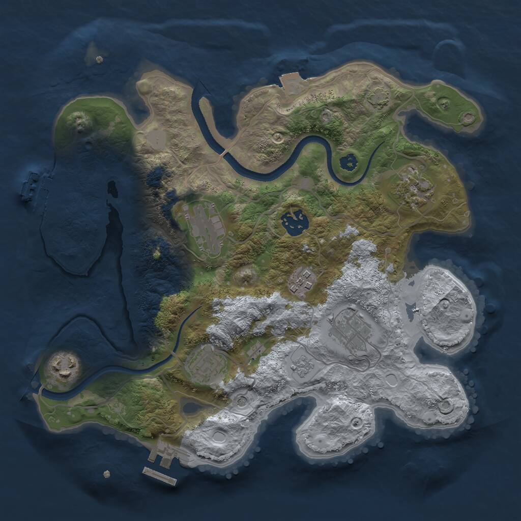 Rust Map: Procedural Map, Size: 3000, Seed: 1651171272, 13 Monuments