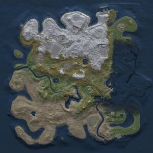 Thumbnail Rust Map: Procedural Map, Size: 4000, Seed: 1292468803, 15 Monuments