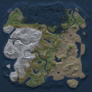 Thumbnail Rust Map: Procedural Map, Size: 4500, Seed: 2103333441, 16 Monuments