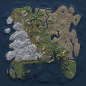 Thumbnail Rust Map: Procedural Map, Size: 4500, Seed: 47828761, 17 Monuments