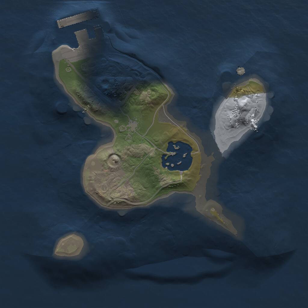 Rust Map: Procedural Map, Size: 1500, Seed: 386935579, 3 Monuments