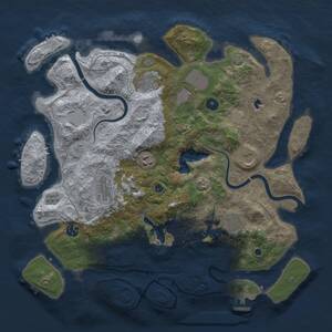 Thumbnail Rust Map: Procedural Map, Size: 4000, Seed: 1319491611, 13 Monuments