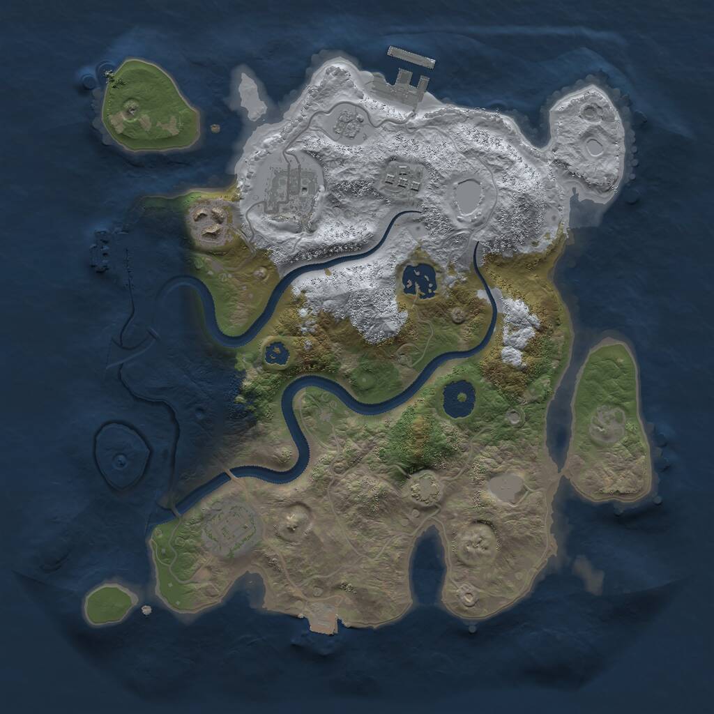 Rust Map: Procedural Map, Size: 3000, Seed: 651000624, 10 Monuments