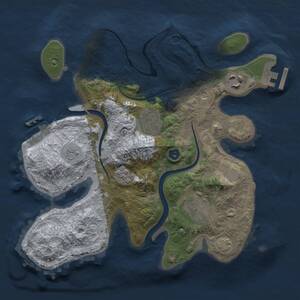 Thumbnail Rust Map: Procedural Map, Size: 2700, Seed: 1773748883, 10 Monuments