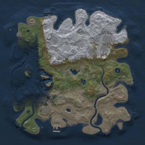 Thumbnail Rust Map: Procedural Map, Size: 4000, Seed: 251641568, 15 Monuments