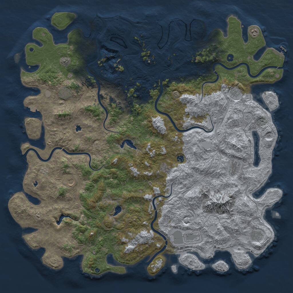 Rust Map: Procedural Map, Size: 6000, Seed: 79248736, 17 Monuments
