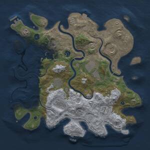 Thumbnail Rust Map: Procedural Map, Size: 3800, Seed: 676483008, 15 Monuments