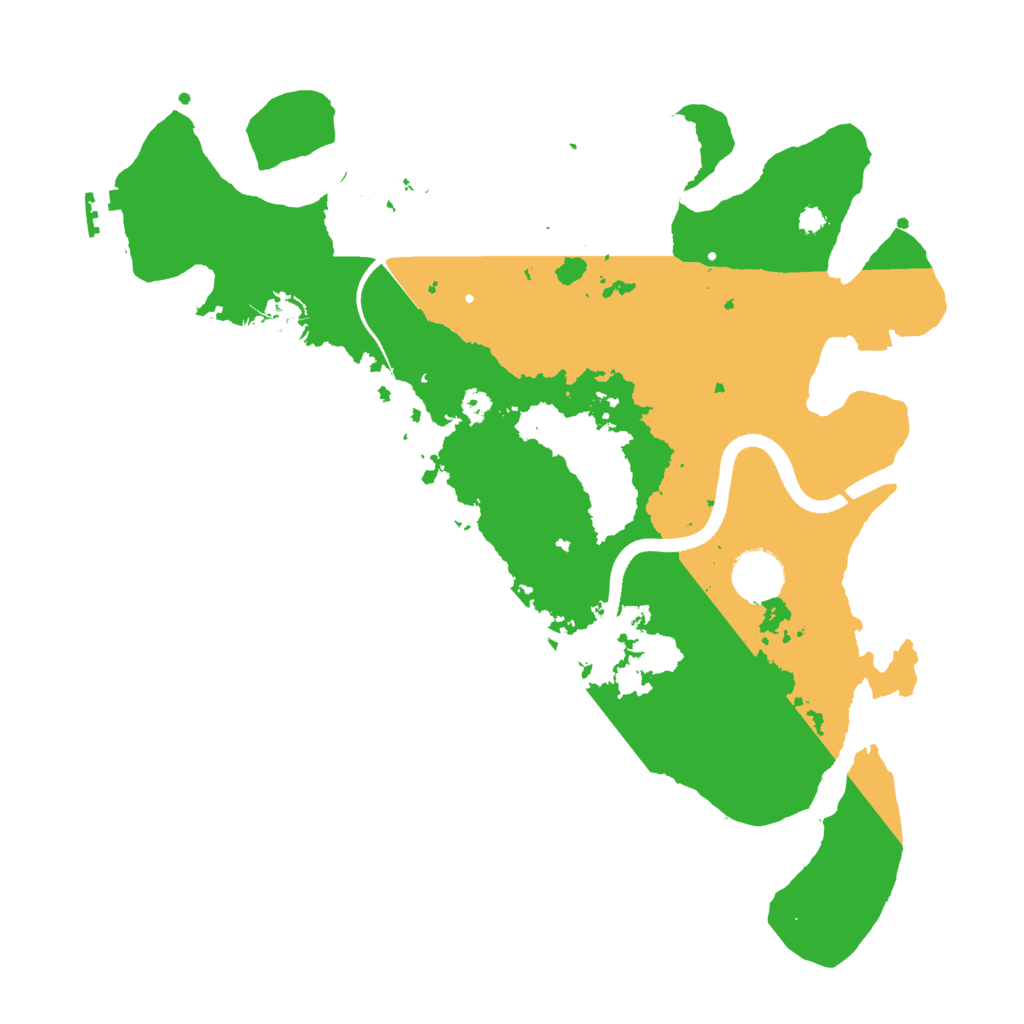 Biome Rust Map: Procedural Map, Size: 3500, Seed: 491399777