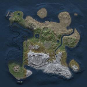 Thumbnail Rust Map: Procedural Map, Size: 3000, Seed: 15305, 10 Monuments