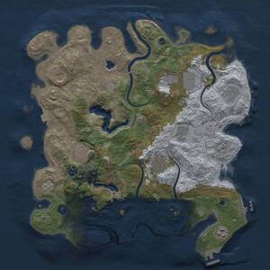Thumbnail Rust Map: Procedural Map, Size: 4000, Seed: 794771256, 15 Monuments