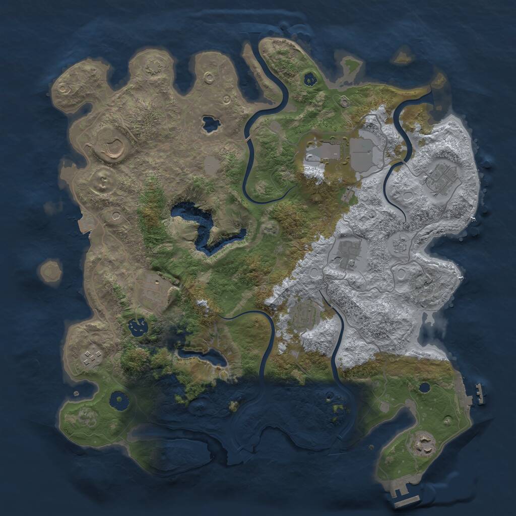 Rust Map: Procedural Map, Size: 4000, Seed: 794771256, 15 Monuments