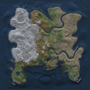 Thumbnail Rust Map: Procedural Map, Size: 3500, Seed: 1131278048, 15 Monuments