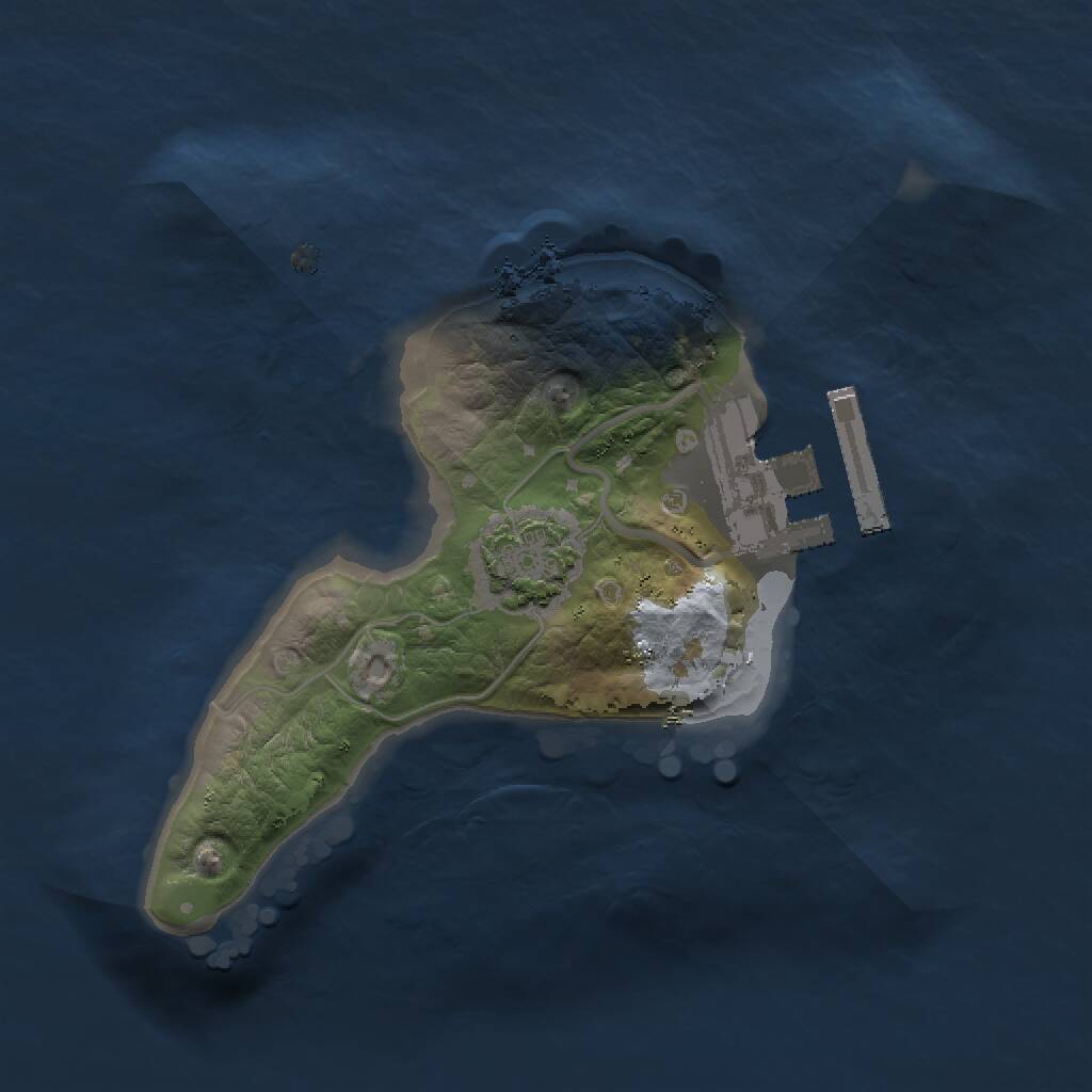 Rust Map: Procedural Map, Size: 1500, Seed: 13463624, 3 Monuments