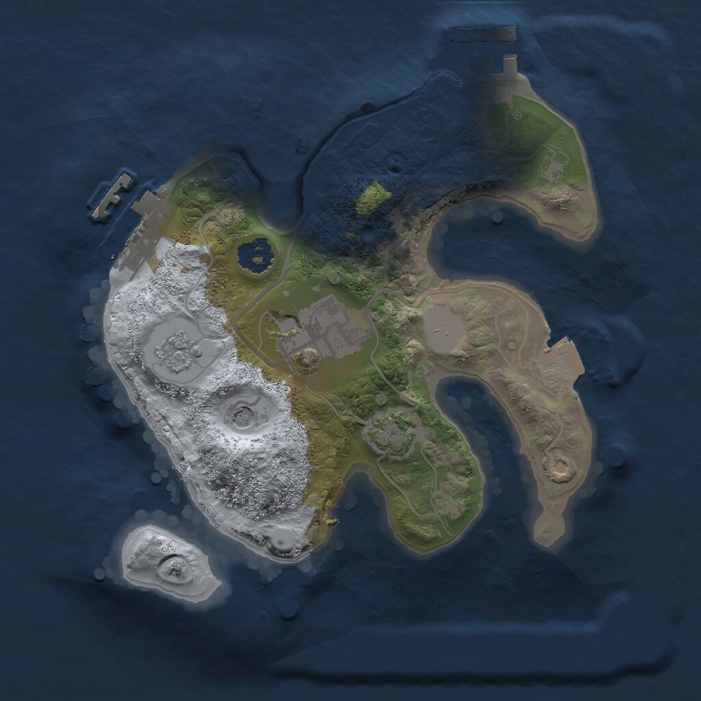 Rust Map: Procedural Map, Size: 2000, Seed: 1552421757, 7 Monuments