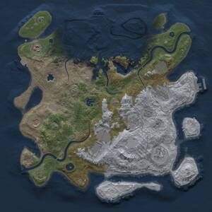 Thumbnail Rust Map: Procedural Map, Size: 4000, Seed: 332485898, 16 Monuments