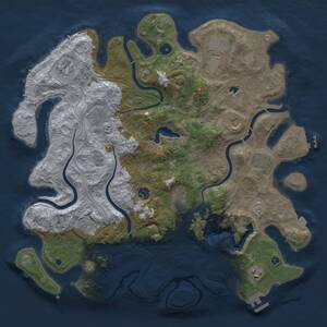 Thumbnail Rust Map: Procedural Map, Size: 4250, Seed: 1850855052, 16 Monuments