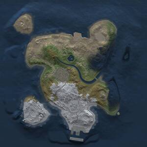 Thumbnail Rust Map: Procedural Map, Size: 2200, Seed: 1327834885, 4 Monuments