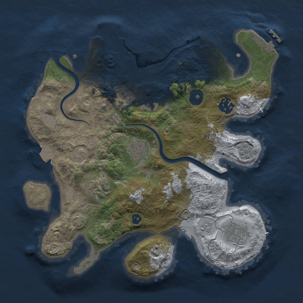 Rust Map: Procedural Map, Size: 3000, Seed: 23732788, 12 Monuments