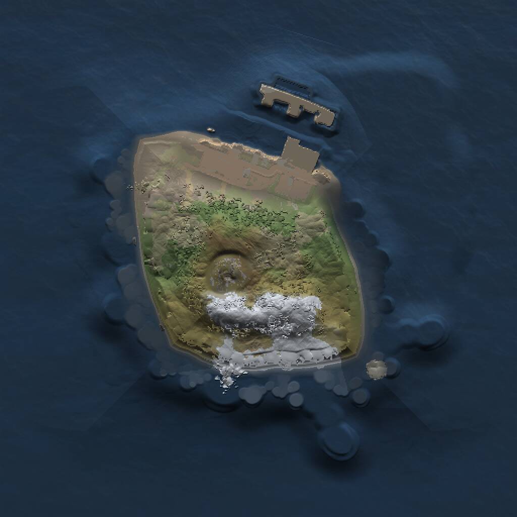 Rust Map: Procedural Map, Size: 1000, Seed: 3457564, 2 Monuments