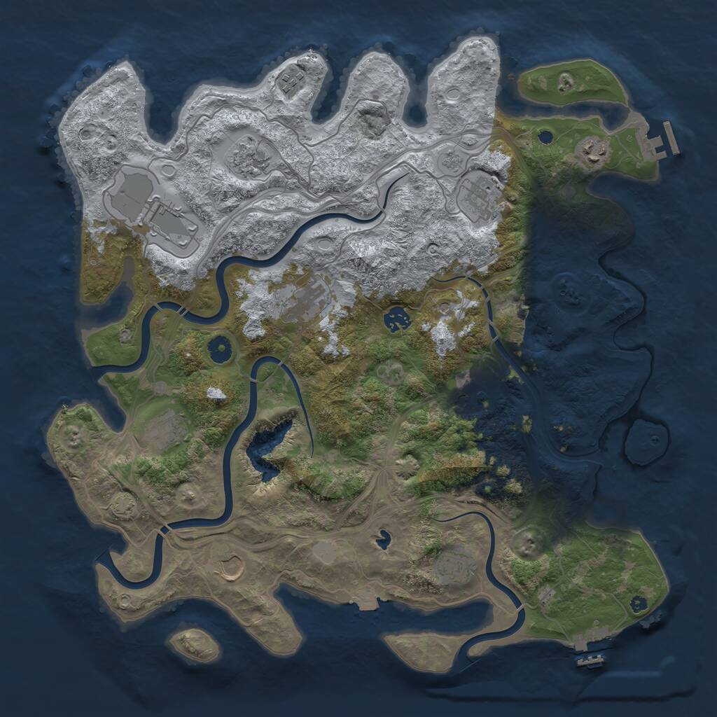 Rust Map: Procedural Map, Size: 4250, Seed: 50002, 17 Monuments