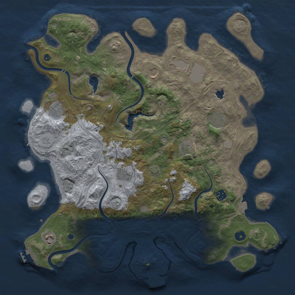 Rust Map: Procedural Map, Size: 4250, Seed: 479303325, 15 Monuments