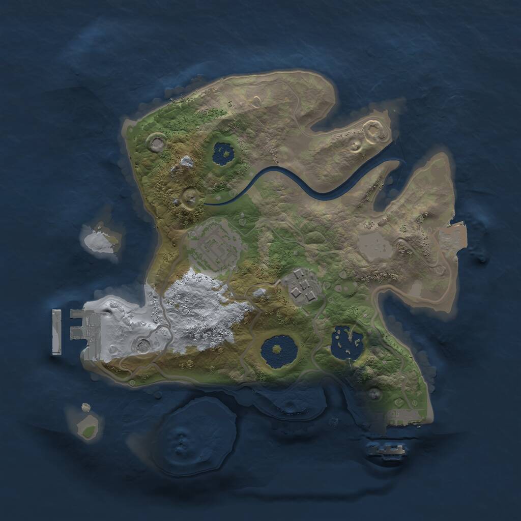 Rust Map: Procedural Map, Size: 2300, Seed: 95171940, 7 Monuments