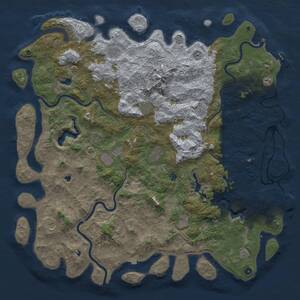 Thumbnail Rust Map: Procedural Map, Size: 6000, Seed: 1315999706, 17 Monuments