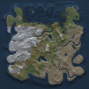 Thumbnail Rust Map: Procedural Map, Size: 4000, Seed: 450000, 15 Monuments