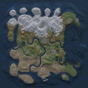 Thumbnail Rust Map: Procedural Map, Size: 3500, Seed: 361798407, 13 Monuments