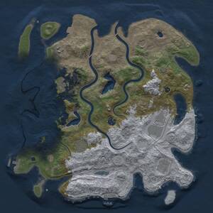 Thumbnail Rust Map: Procedural Map, Size: 4000, Seed: 1426534628, 15 Monuments