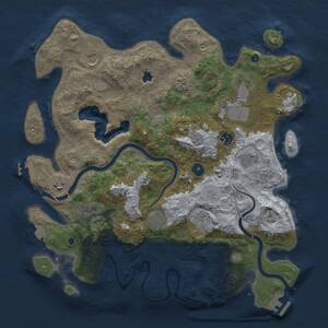 Thumbnail Rust Map: Procedural Map, Size: 4000, Seed: 1865028538, 16 Monuments