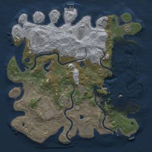 Thumbnail Rust Map: Procedural Map, Size: 4500, Seed: 395181976, 16 Monuments