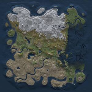 Thumbnail Rust Map: Procedural Map, Size: 4500, Seed: 604143566, 17 Monuments