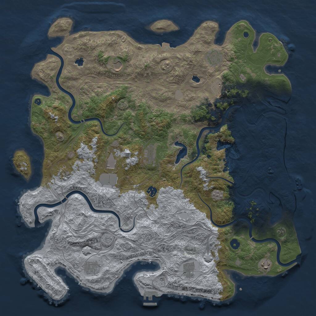 Rust Map: Procedural Map, Size: 4780, Seed: 2147483647, 17 Monuments