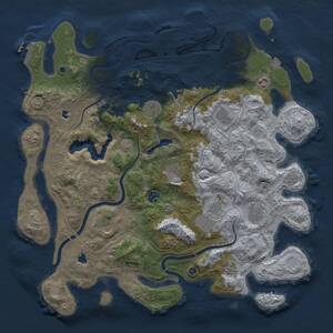 Thumbnail Rust Map: Procedural Map, Size: 4500, Seed: 633377316, 16 Monuments