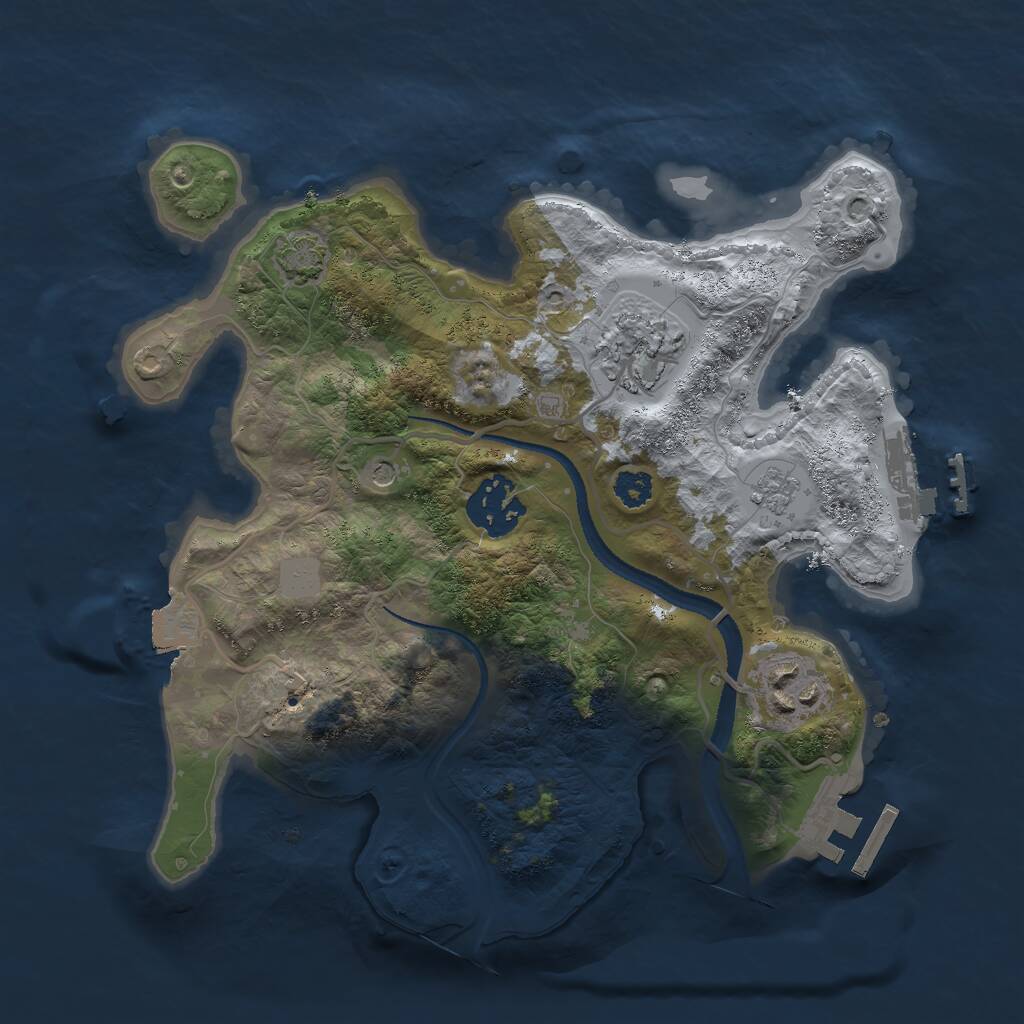 Rust Map: Procedural Map, Size: 2700, Seed: 1773835288, 9 Monuments