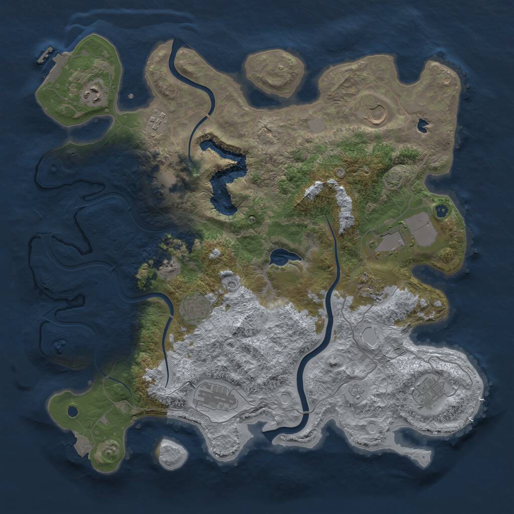 Rust Map: Procedural Map, Size: 4000, Seed: 180015620, 14 Monuments