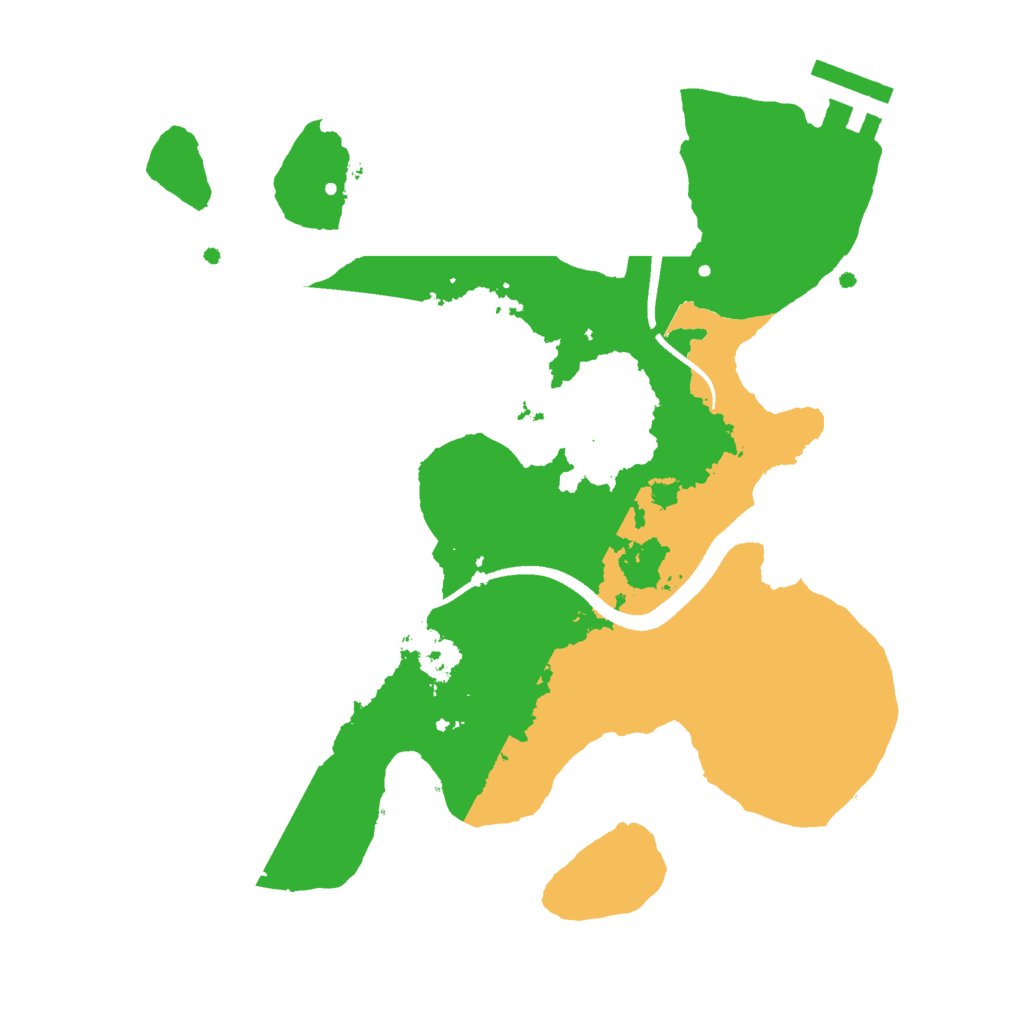 Biome Rust Map: Procedural Map, Size: 2500, Seed: 12098877