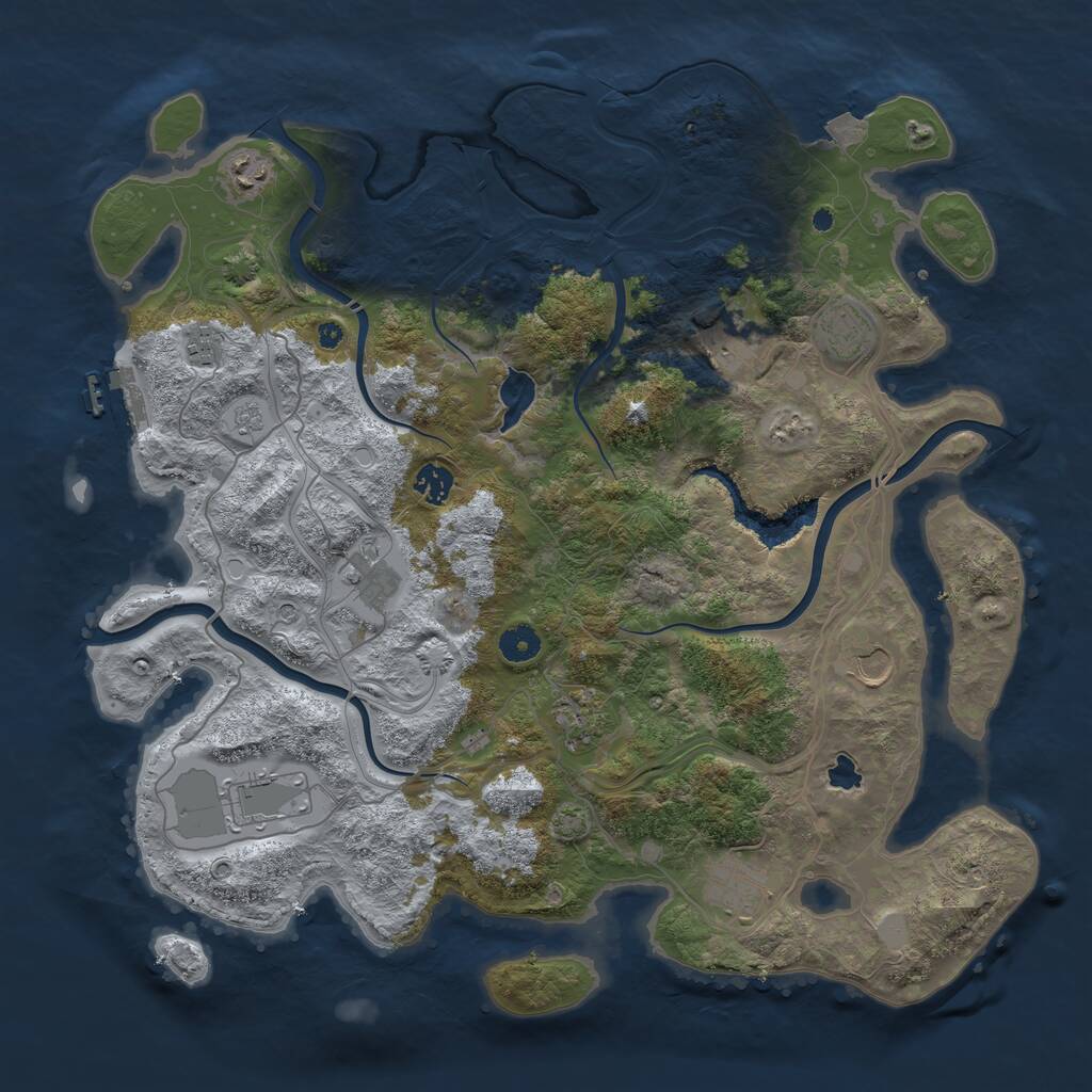 Rust Map: Procedural Map, Size: 4250, Seed: 32194, 15 Monuments