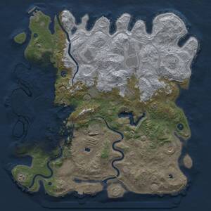 Thumbnail Rust Map: Procedural Map, Size: 4800, Seed: 185003671, 17 Monuments