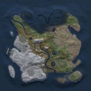 Thumbnail Rust Map: Procedural Map, Size: 3000, Seed: 202005790, 11 Monuments