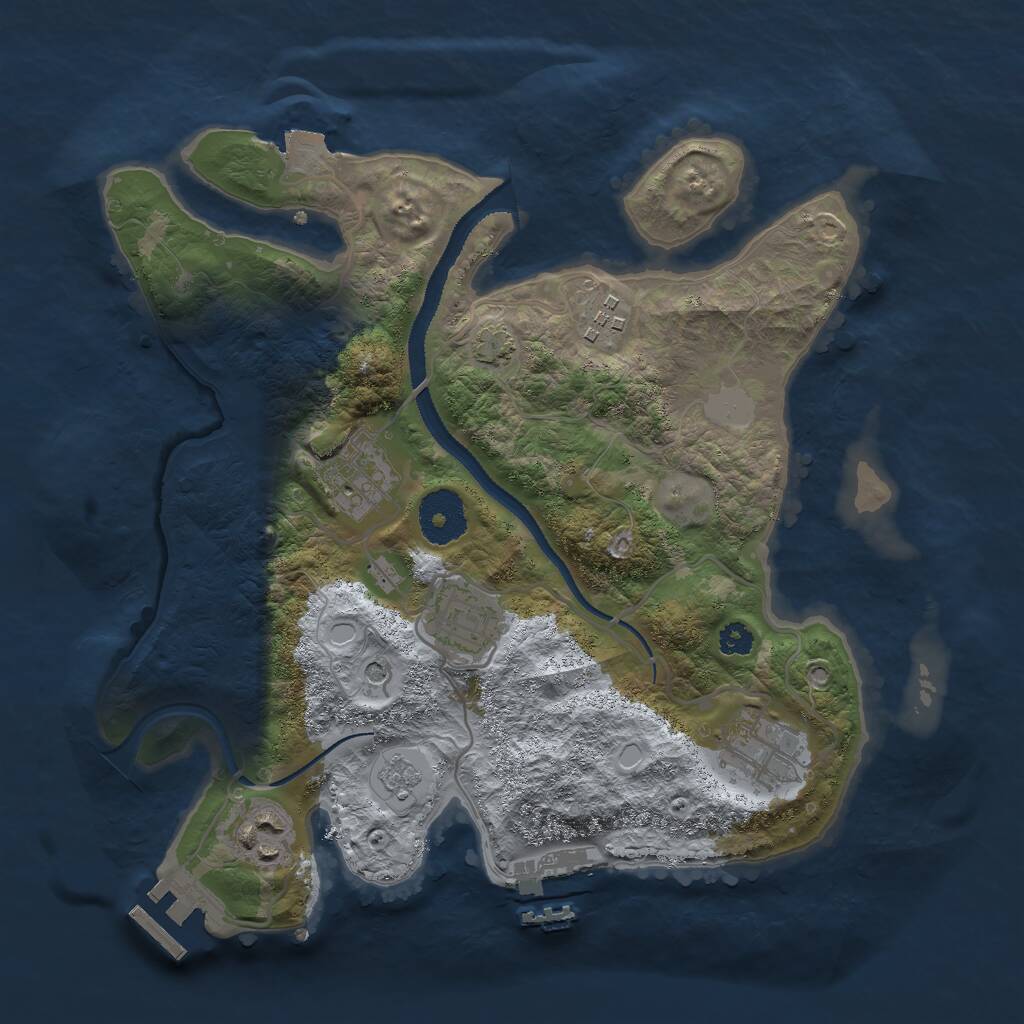 Rust Map: Procedural Map, Size: 3000, Seed: 9030838, 11 Monuments