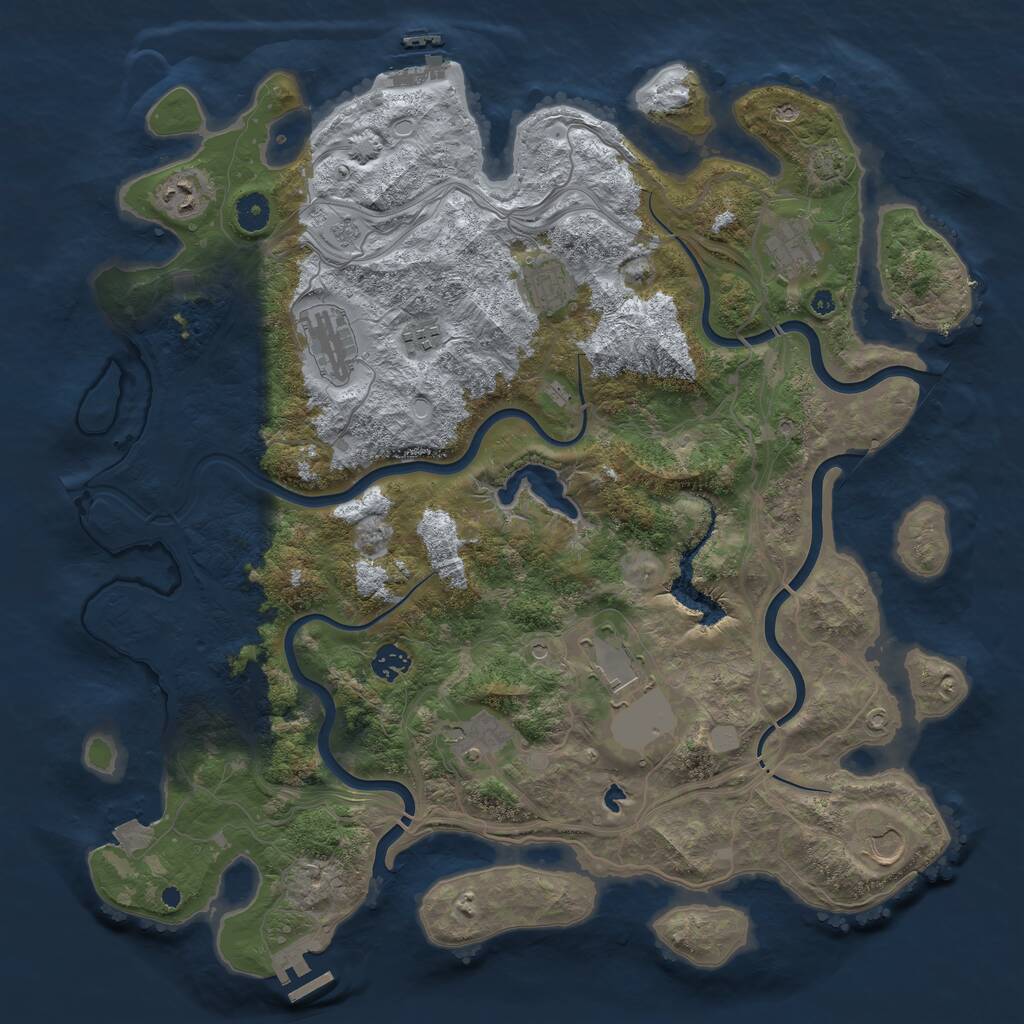 Rust Map: Procedural Map, Size: 4250, Seed: 8321, 15 Monuments