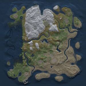 Thumbnail Rust Map: Procedural Map, Size: 4250, Seed: 8321, 15 Monuments
