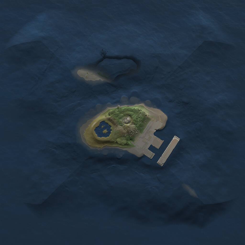 Rust Map: Procedural Map, Size: 1500, Seed: 47998182, 2 Monuments