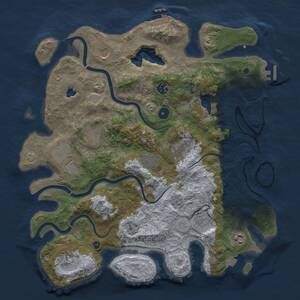 Thumbnail Rust Map: Procedural Map, Size: 4050, Seed: 328028828, 16 Monuments