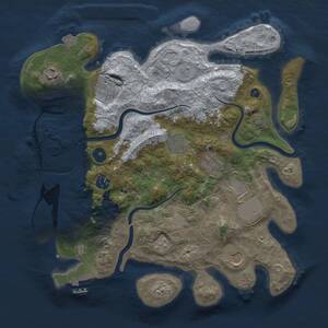Thumbnail Rust Map: Procedural Map, Size: 3500, Seed: 65903, 13 Monuments