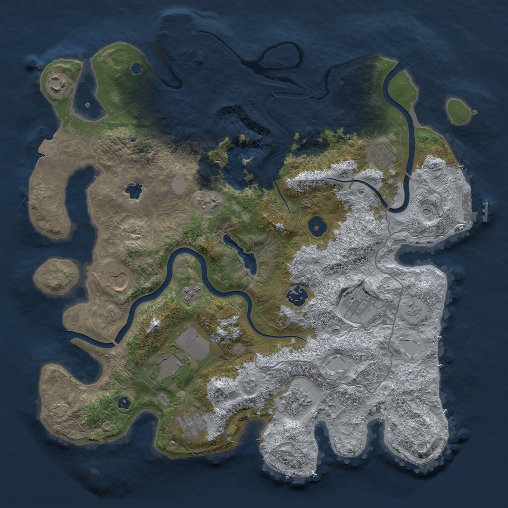 Rust Map: Procedural Map, Size: 4000, Seed: 28017, 15 Monuments