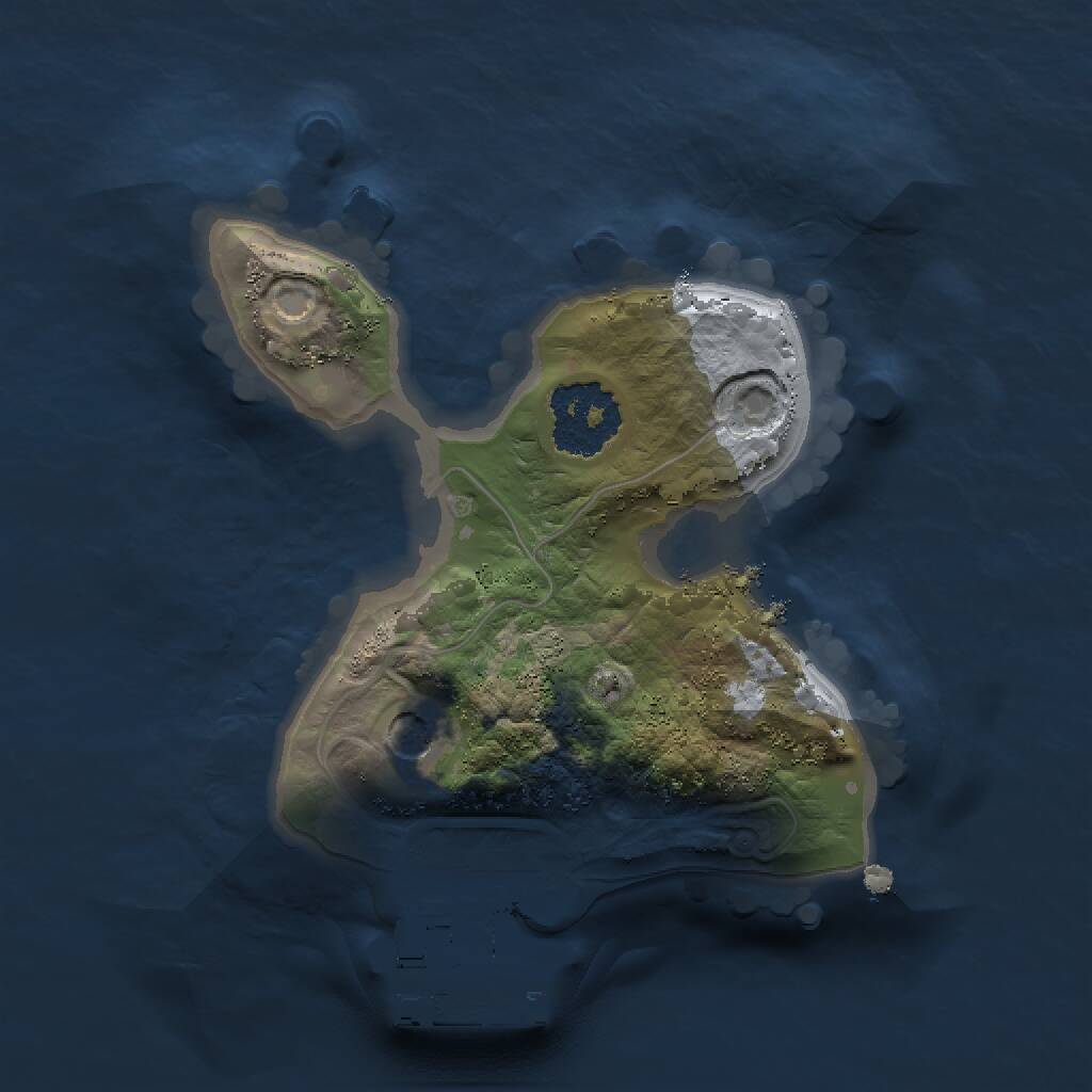 Rust Map: Procedural Map, Size: 1500, Seed: 297744553, 3 Monuments