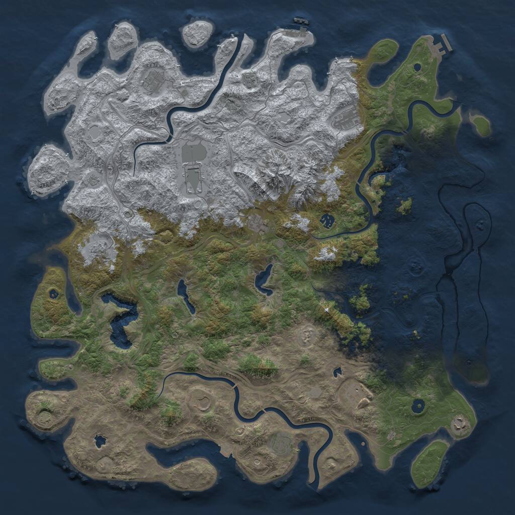 Rust Map: Procedural Map, Size: 5500, Seed: 48719189, 17 Monuments
